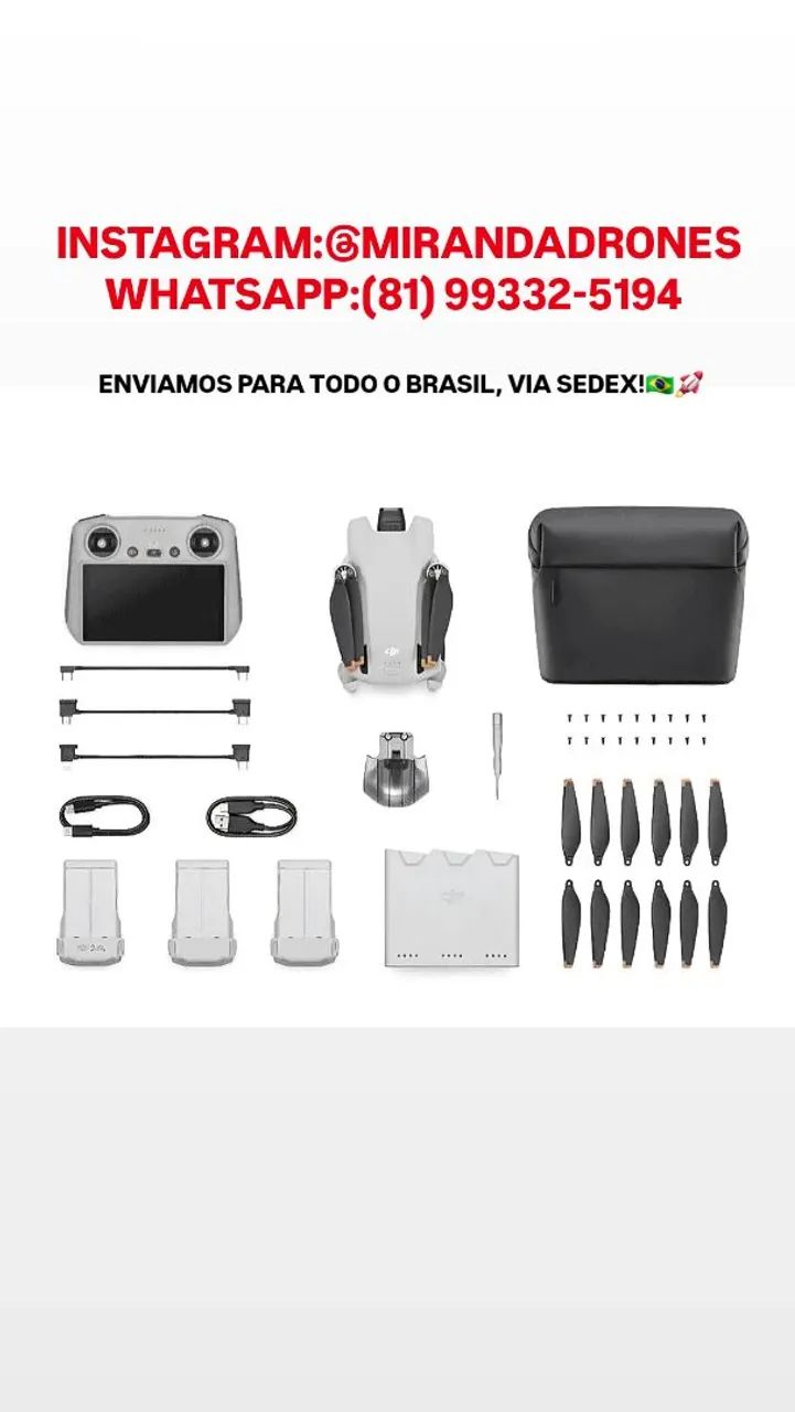 DRONE DJI MINI 3 FLY MORE COMBO (COM TELA) LACRADO PRONTA ENTREGA! - Foto 2