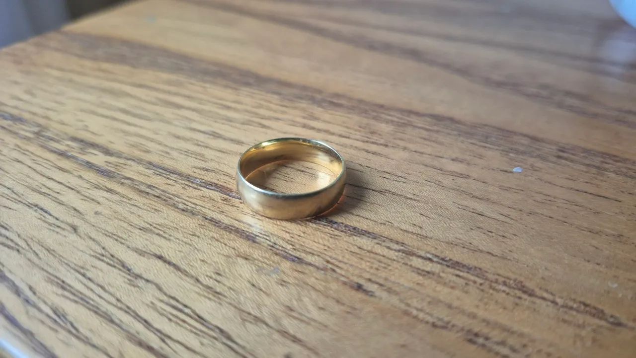 ? ALIANÇA DE OURO 18K - 750 | TAMANHO 16 - Foto 2
