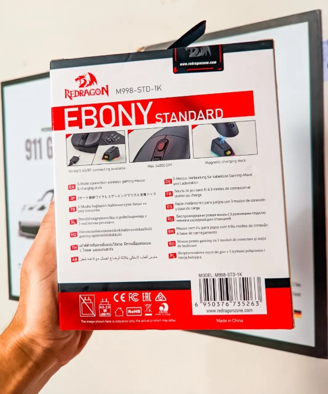 MOUSE SEM FIO REDRAGON EBONY - Foto 2