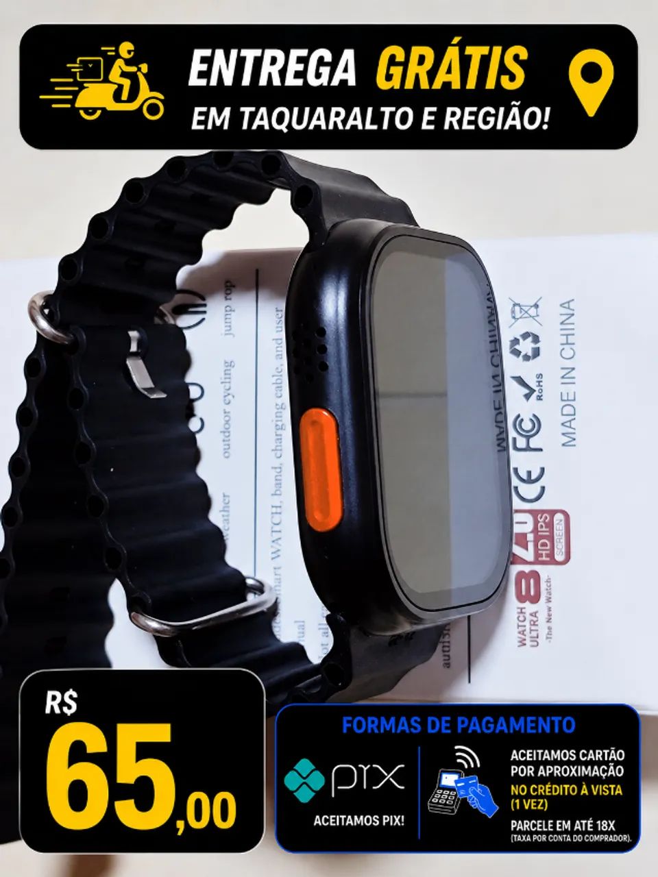 Relógios Smartwatch Com 1 Pulseira e 7 Pulseiras - Foto 2