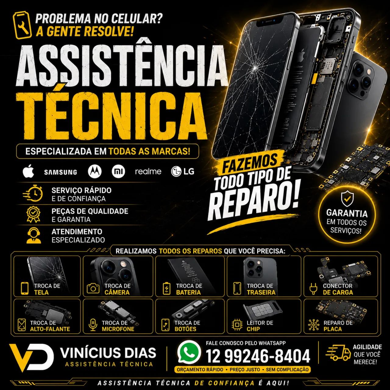 Assistência técnica para IPhones & Android