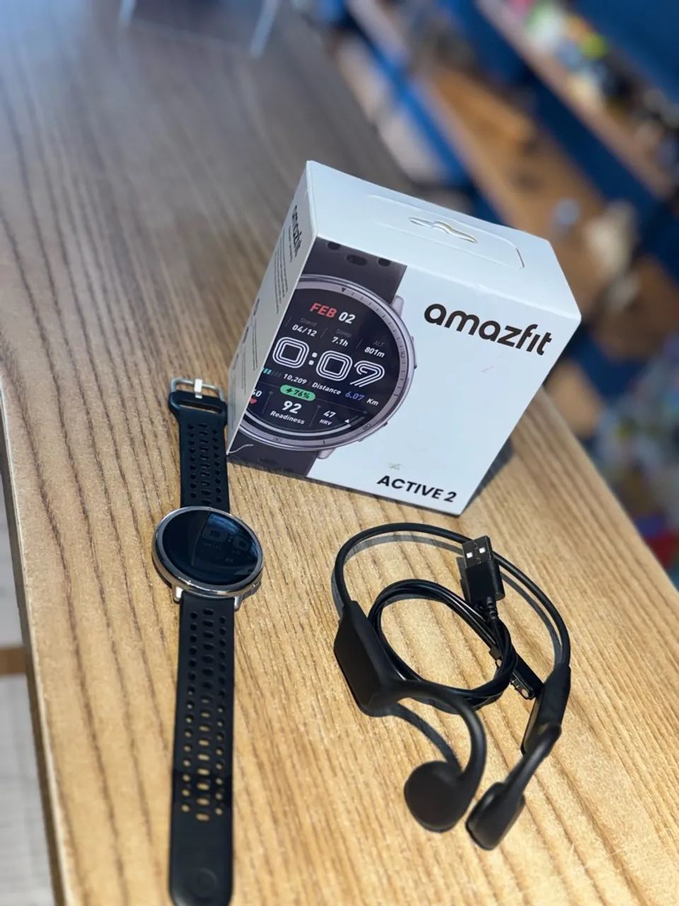 Relógio corrida Amazfit + fone 