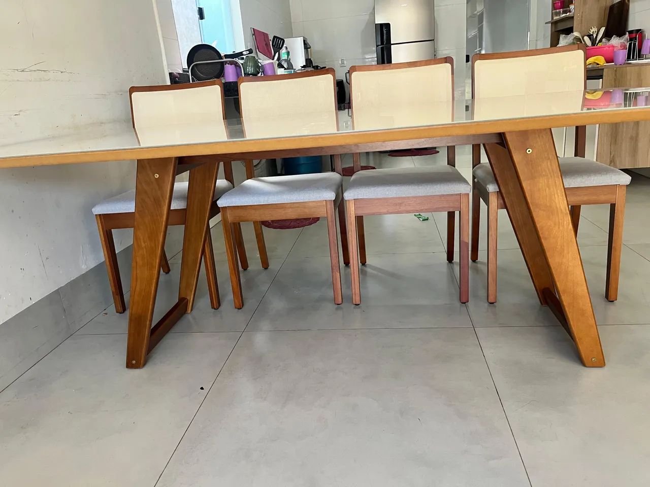 Mesa de jantar na madeira  - Foto 4