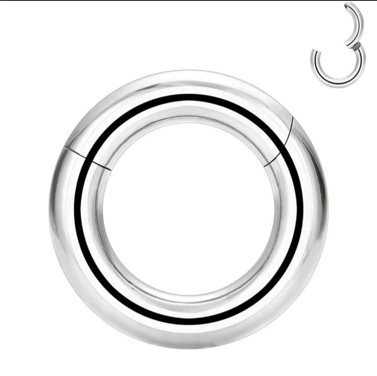 Par piercing aço inoxidável 316L - 6.0MMx12MM - Foto 2