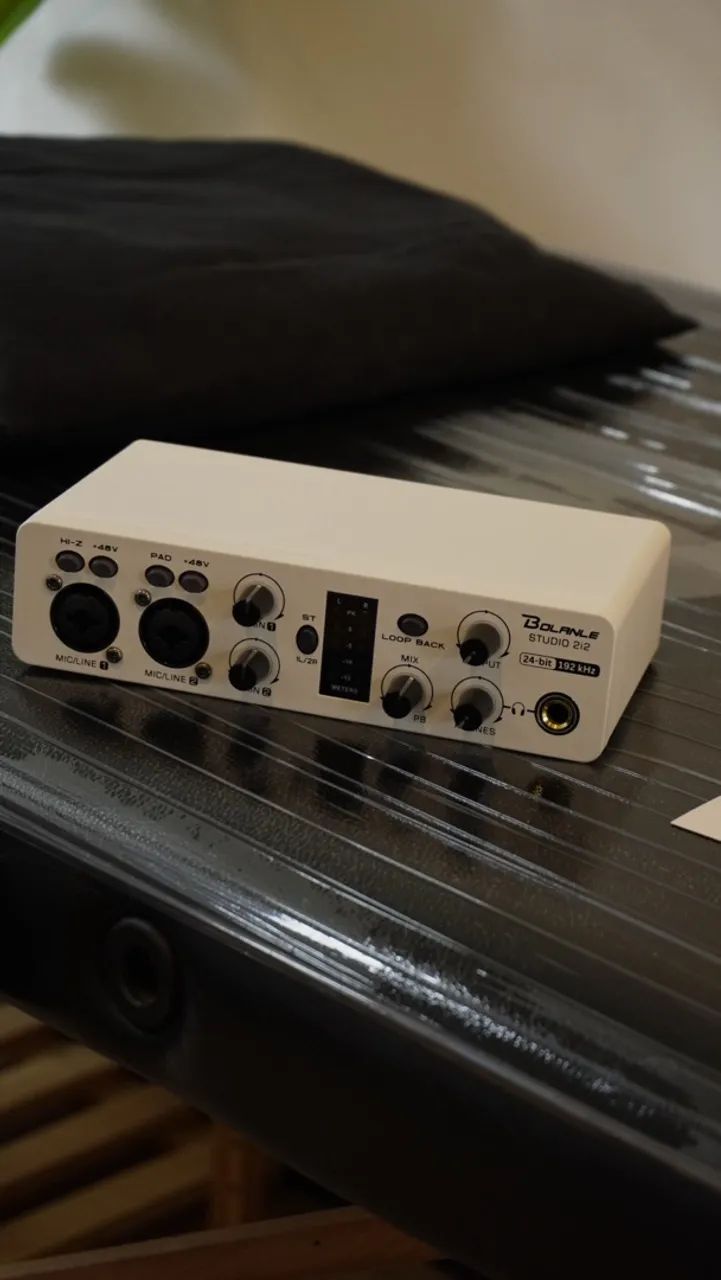Interface de áudio Bolanle Studio 2i2 192kHz