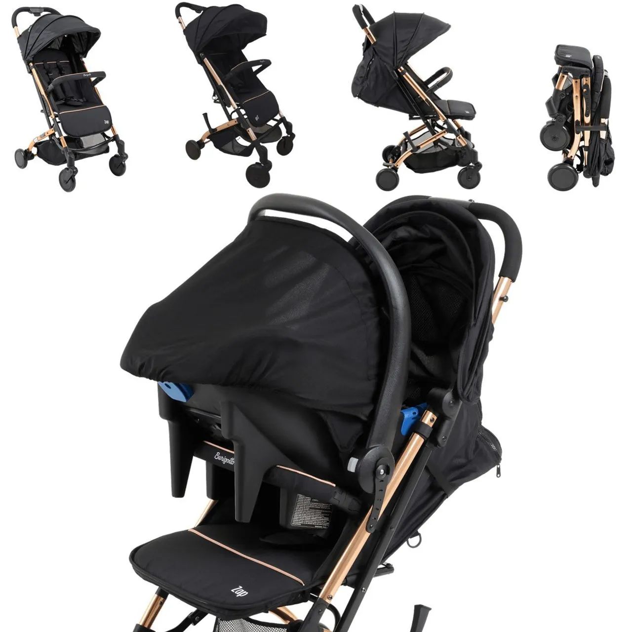 Kit Burigotto: Carrinho Zap + Bebê Conforto + Base click  - Foto 3