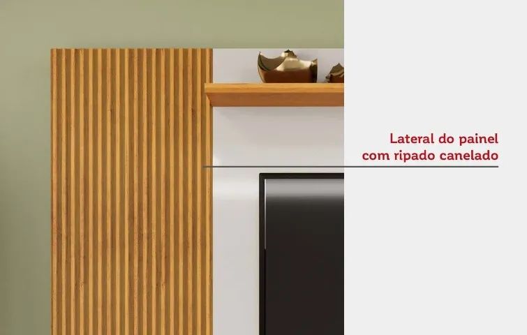  Conjunto Painel Com Rack Domo Novo - Foto 3