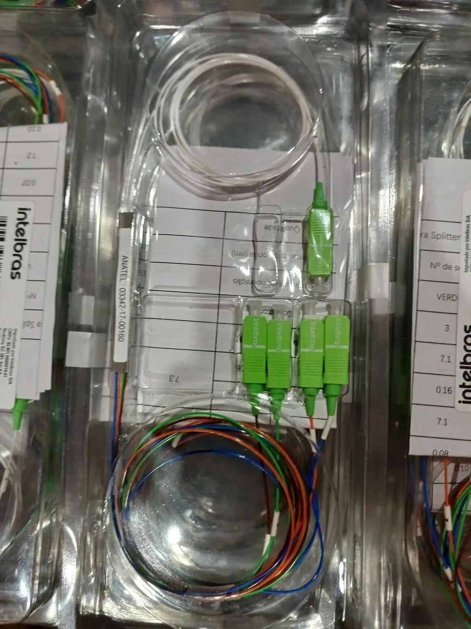 Kit 5 Cabos optico com divisor plc 1x4 sc/apc xfs142 novo!