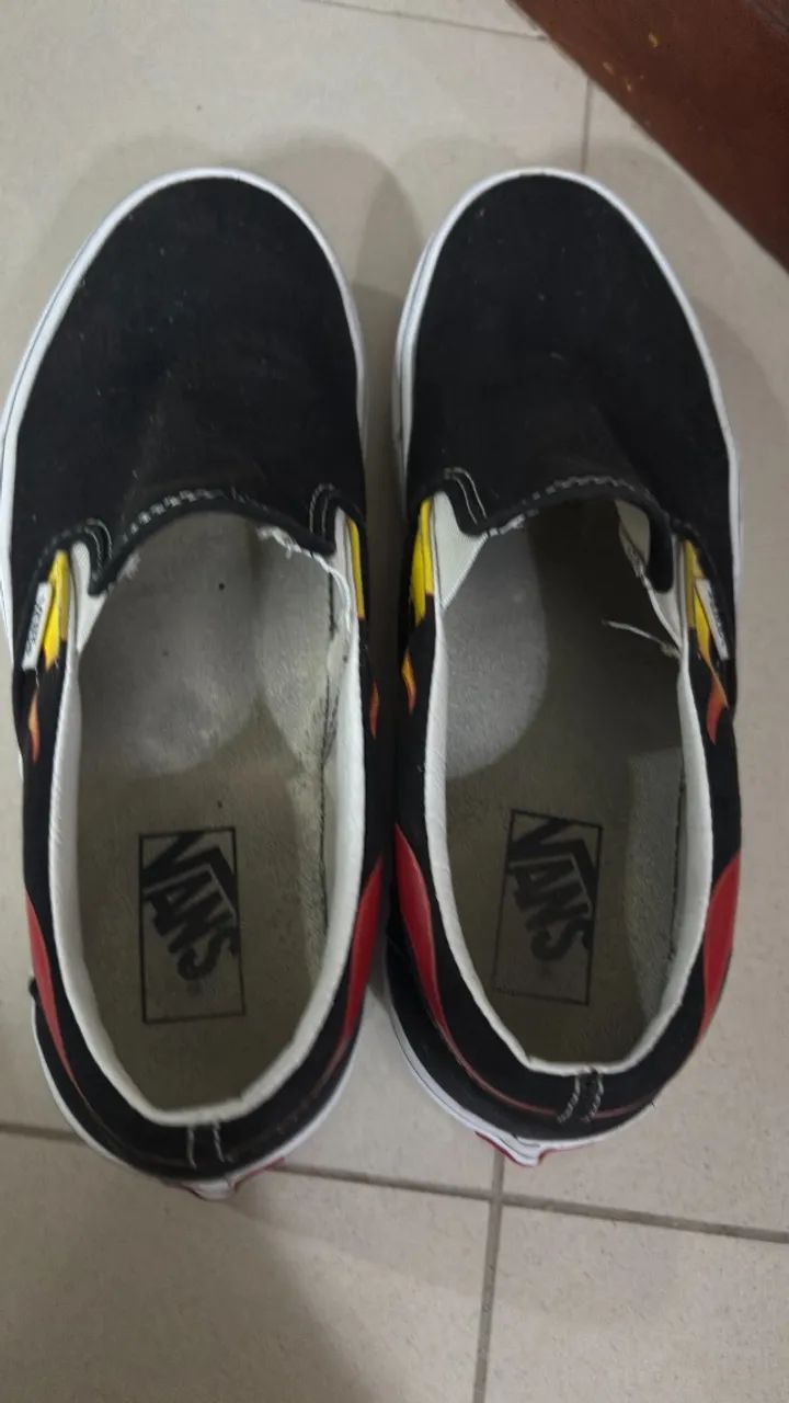 Tênis Vans Slip On Flame - Tamanho 41 - Foto 4