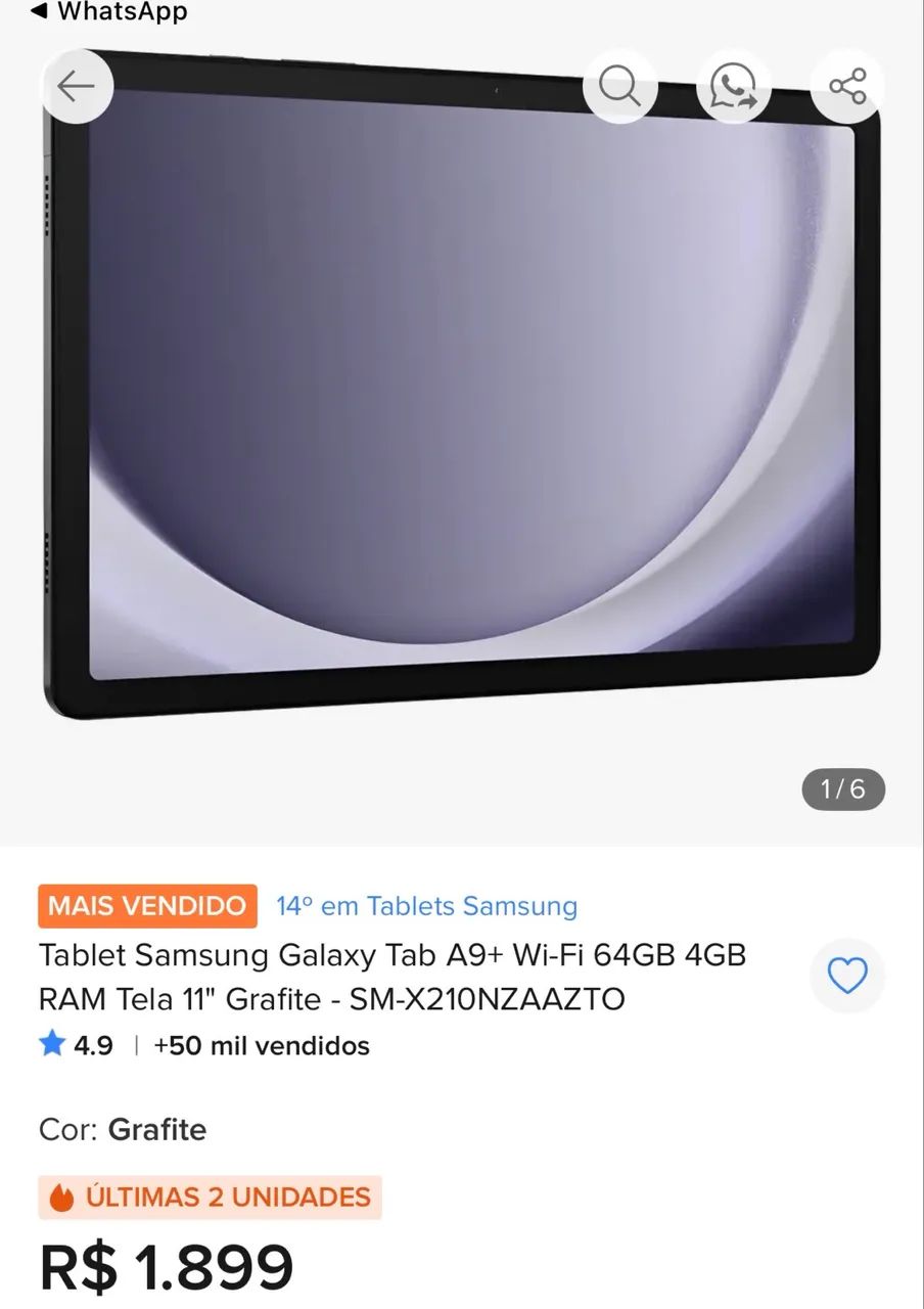 Tablet Samsung A9  - Foto 2