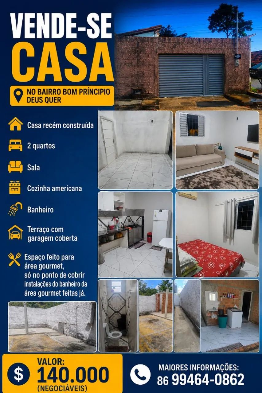 Vendo casa no bairro Deus quer 