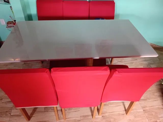 Venda de mesa com 6 cadeiras, r$1.200 - Foto 4