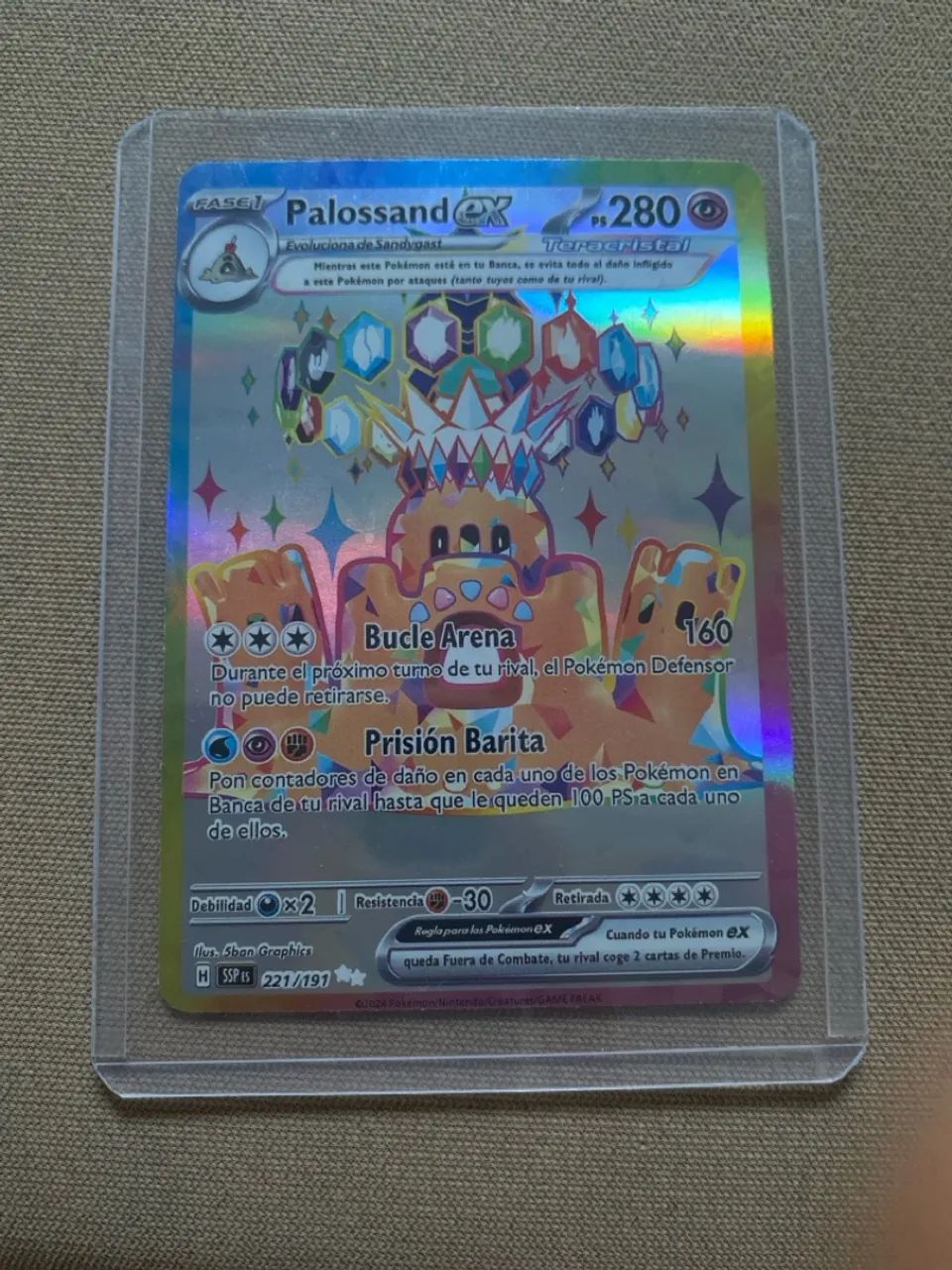Carta pokémon Palossand Ex