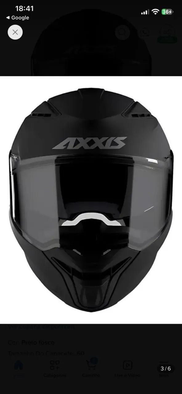 CAPACETE AXXIS HAWK SV EVO MOTO - Foto 2