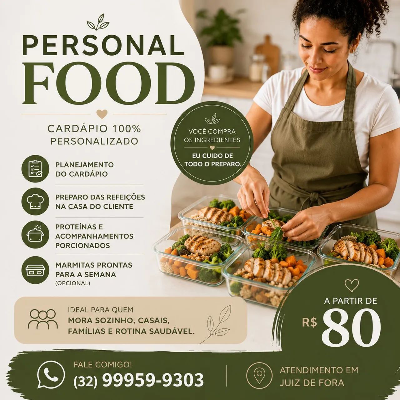 Cozinheira Residencial.