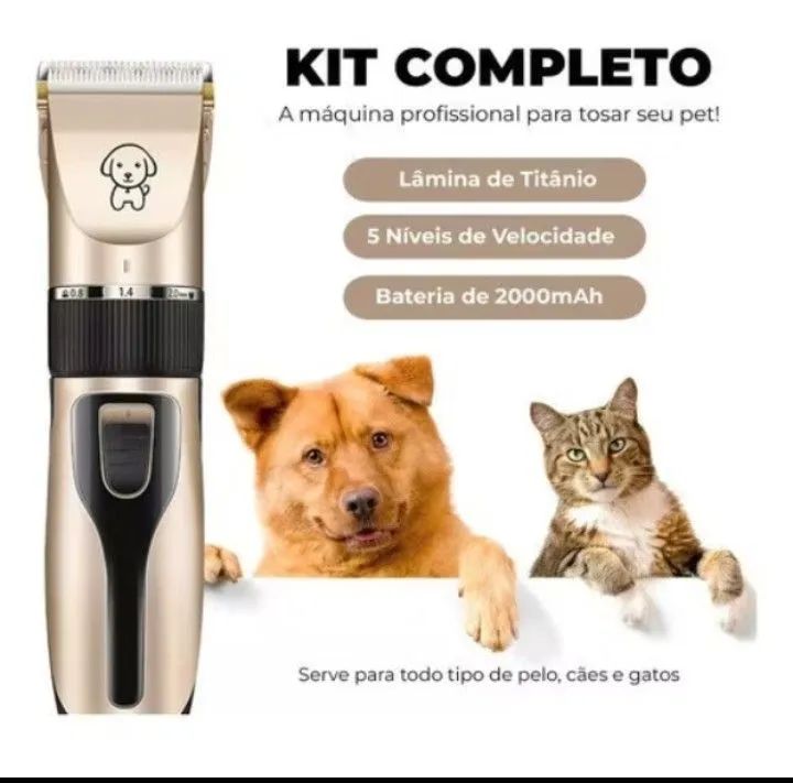 Kit máquina para tosar pet+tesoura+pente+lixa  - Foto 4