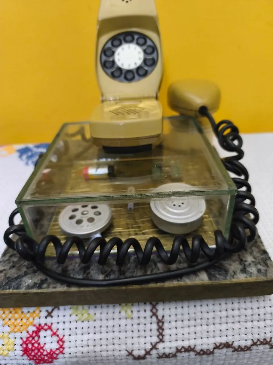  Telefone Gondola Vintage com base de vidro  - Foto 4