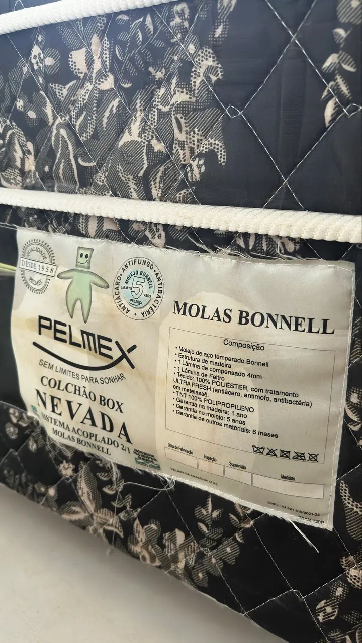 Cama Box Solteiro Pelmex Nevada - Molas Bonnell - Bom estado - Foto 2