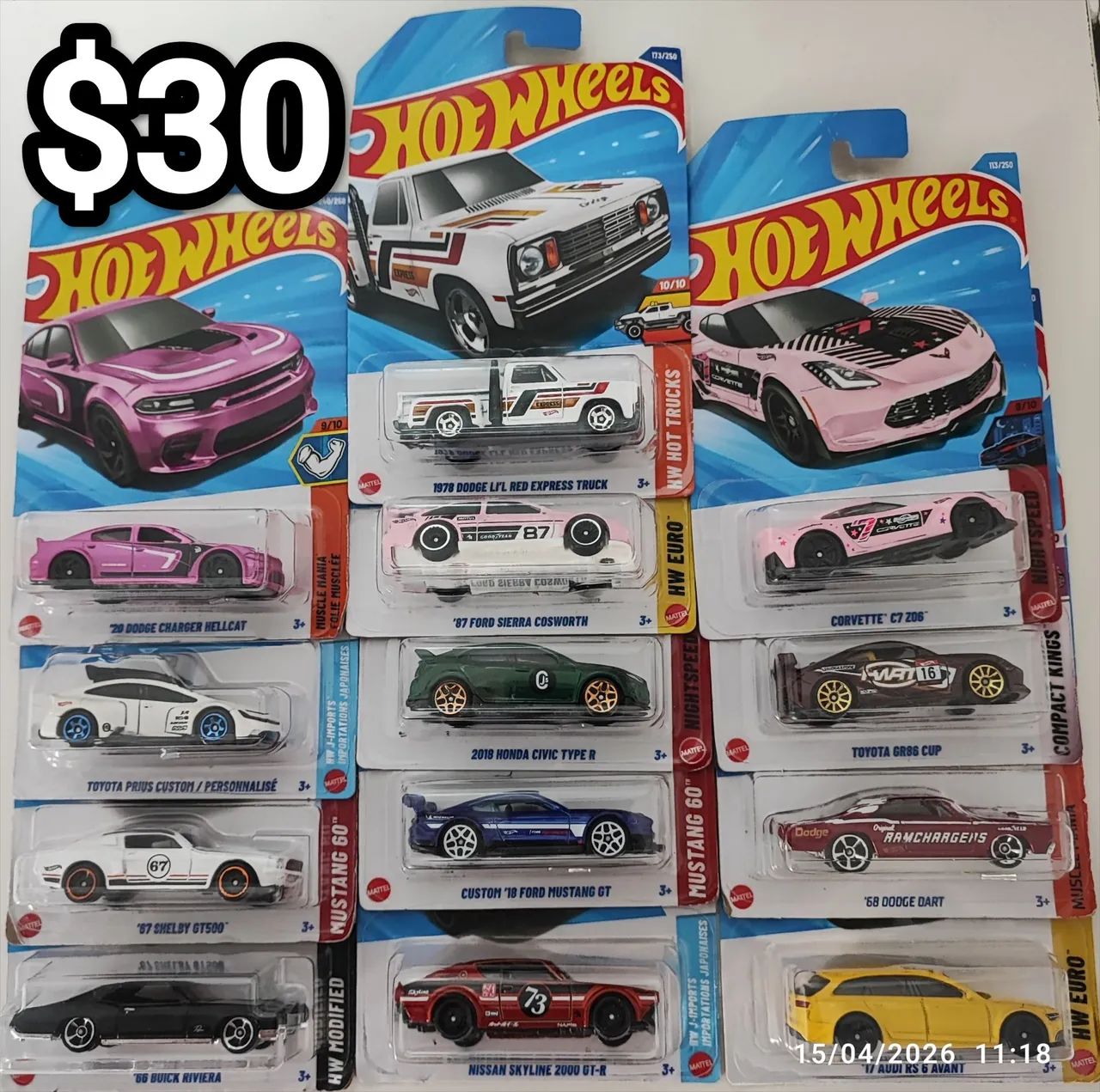 Hot Wheels Lacrados no blister $30 cada - Hobbies e coleções