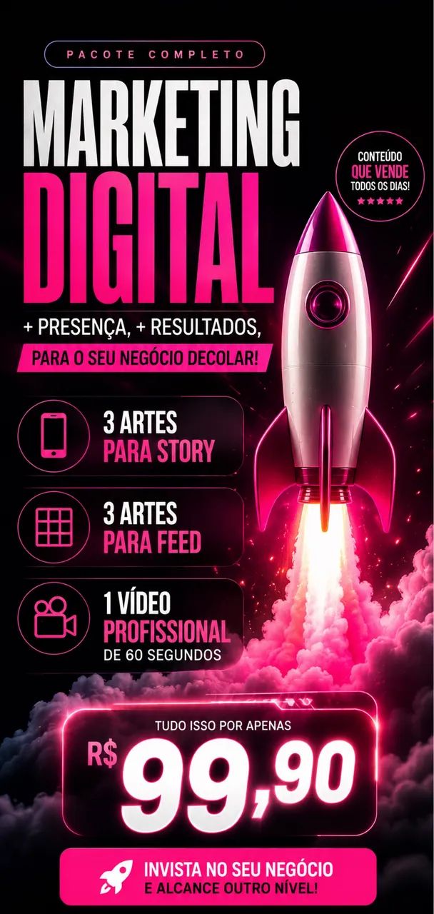 PACOTE DE MARKETING DIGITAL | R$ 99,90
