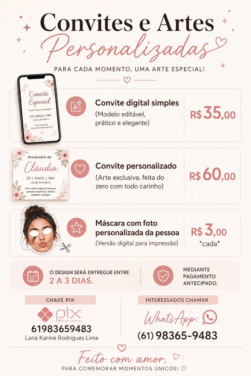 CONVITES E ARTES DIGITAIS 