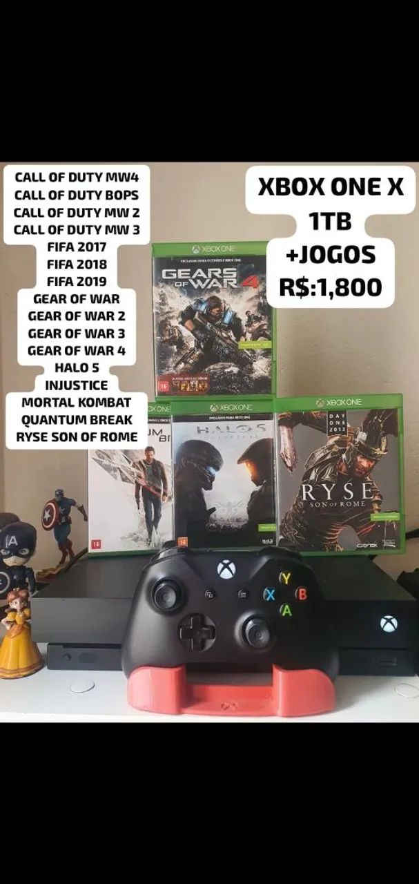 XBOX ONE X 4K 1TB + JOGOS