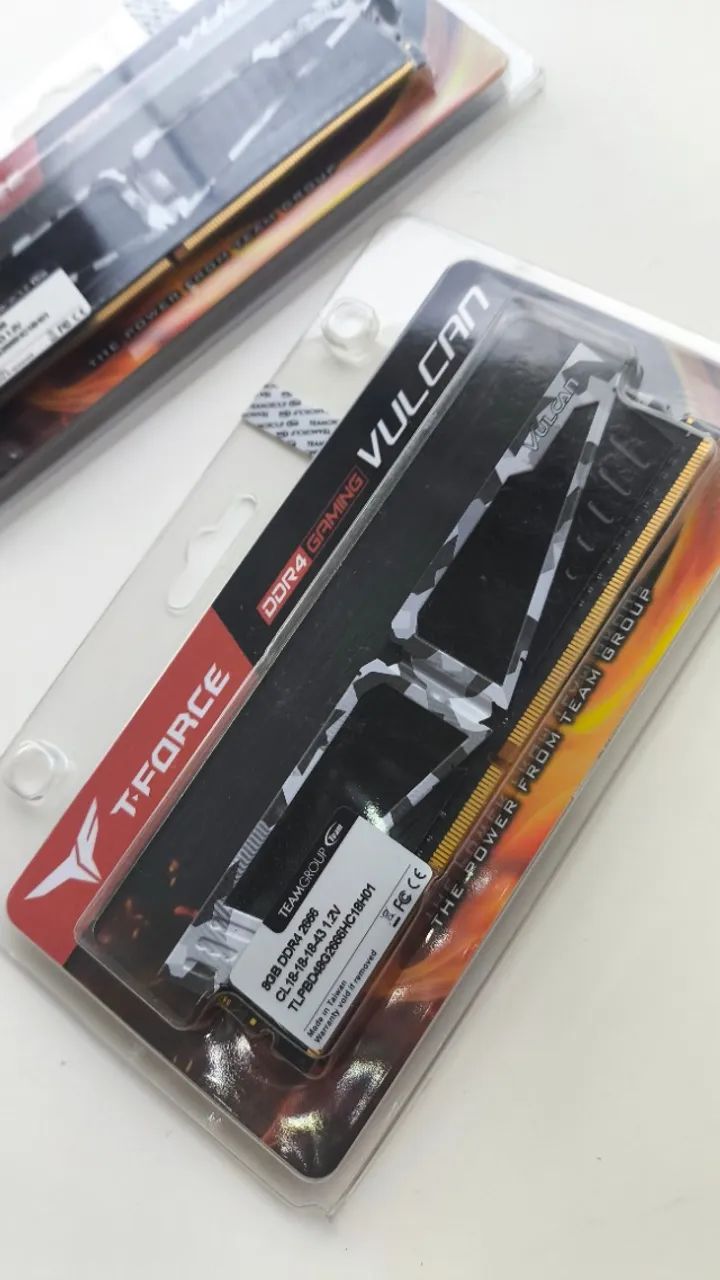 Memória RAM DDR4 16GB (2x8GB) 2666MHz T-Force Vulcan Gaming  - Foto 2