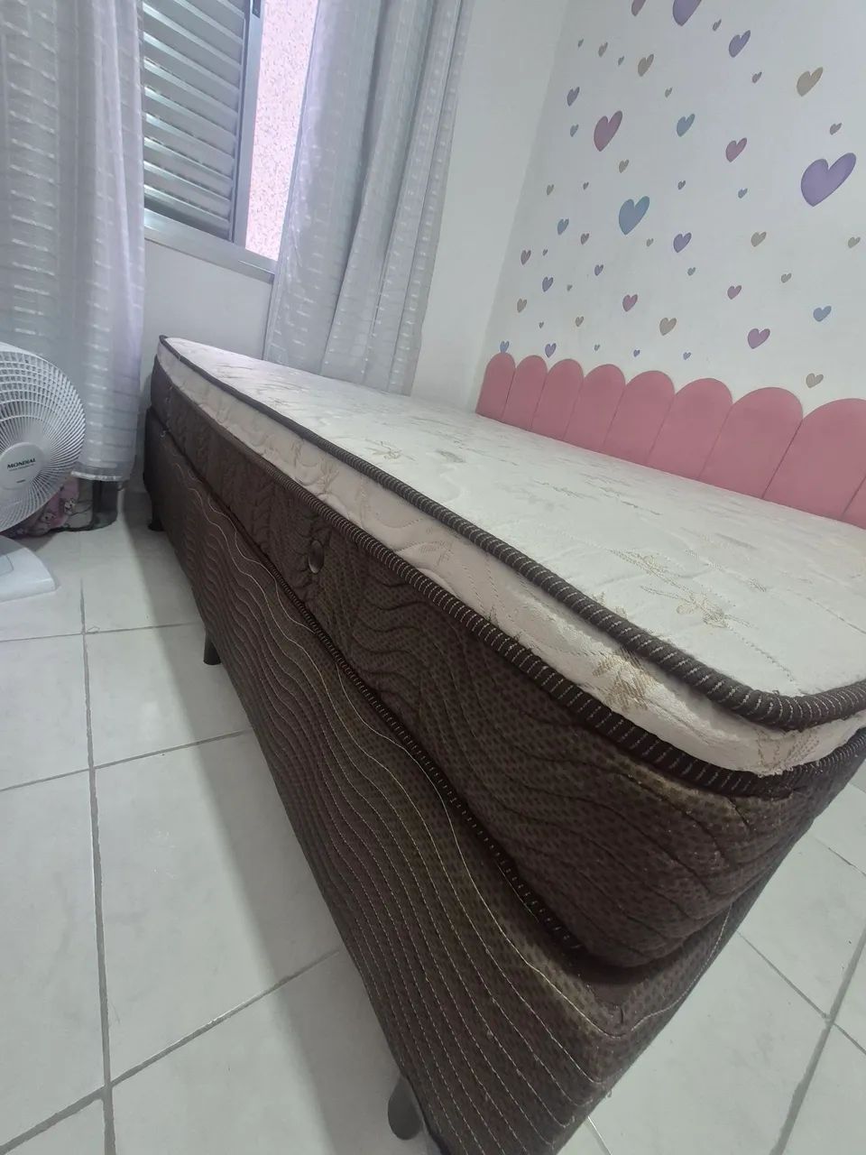 Cama box casal + colchão Ortobom - Foto 3