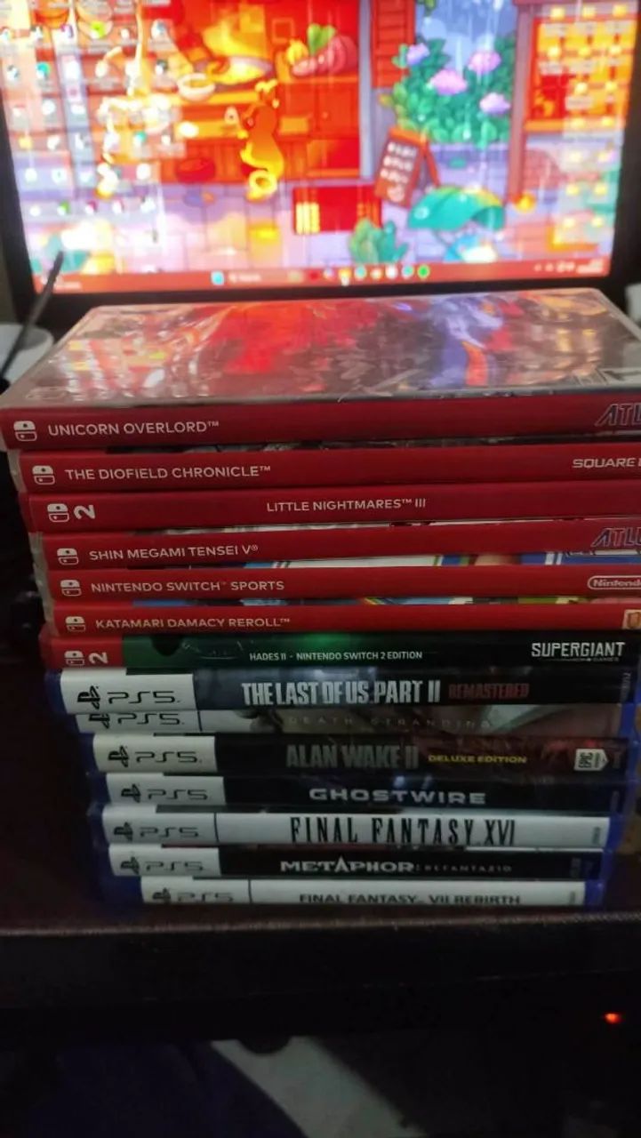 Pack de 14 jogos ps5 e Nintendo switch 