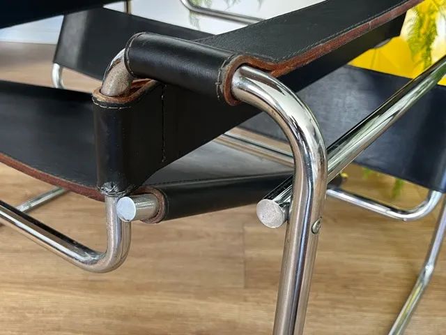 par de poltronas wassily originais bauhaus marcel breuer excelentes - Foto 3