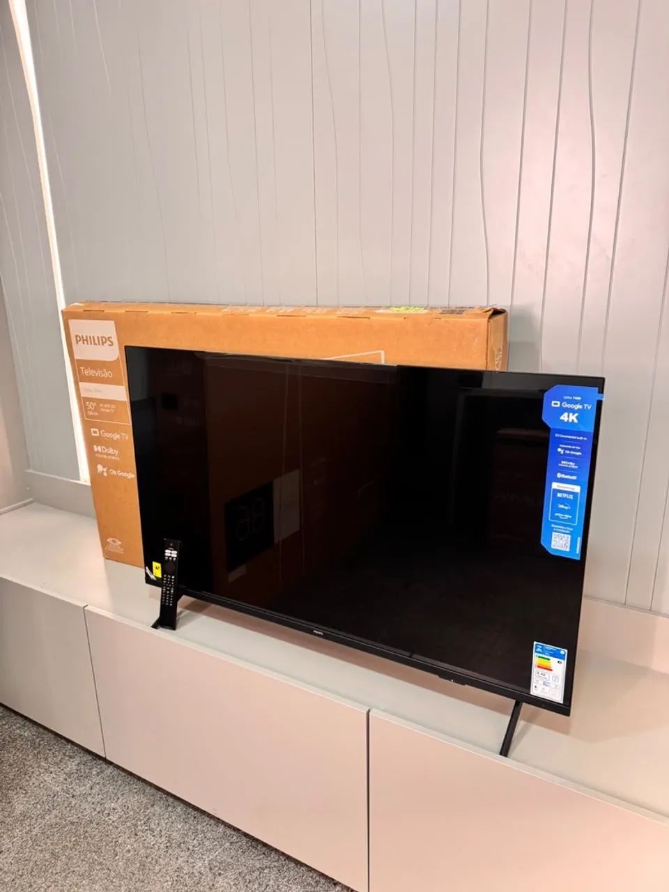 (PEGO TV MENOR) TV SMART 50 Polegadas Google TV 4K  - Foto 2