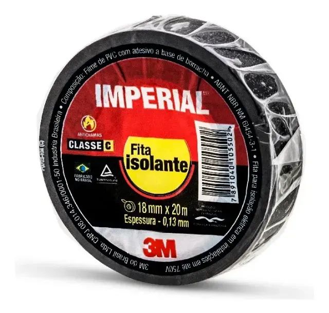 Fita isolante 20 metros para elétrica Imperial - 3M 1