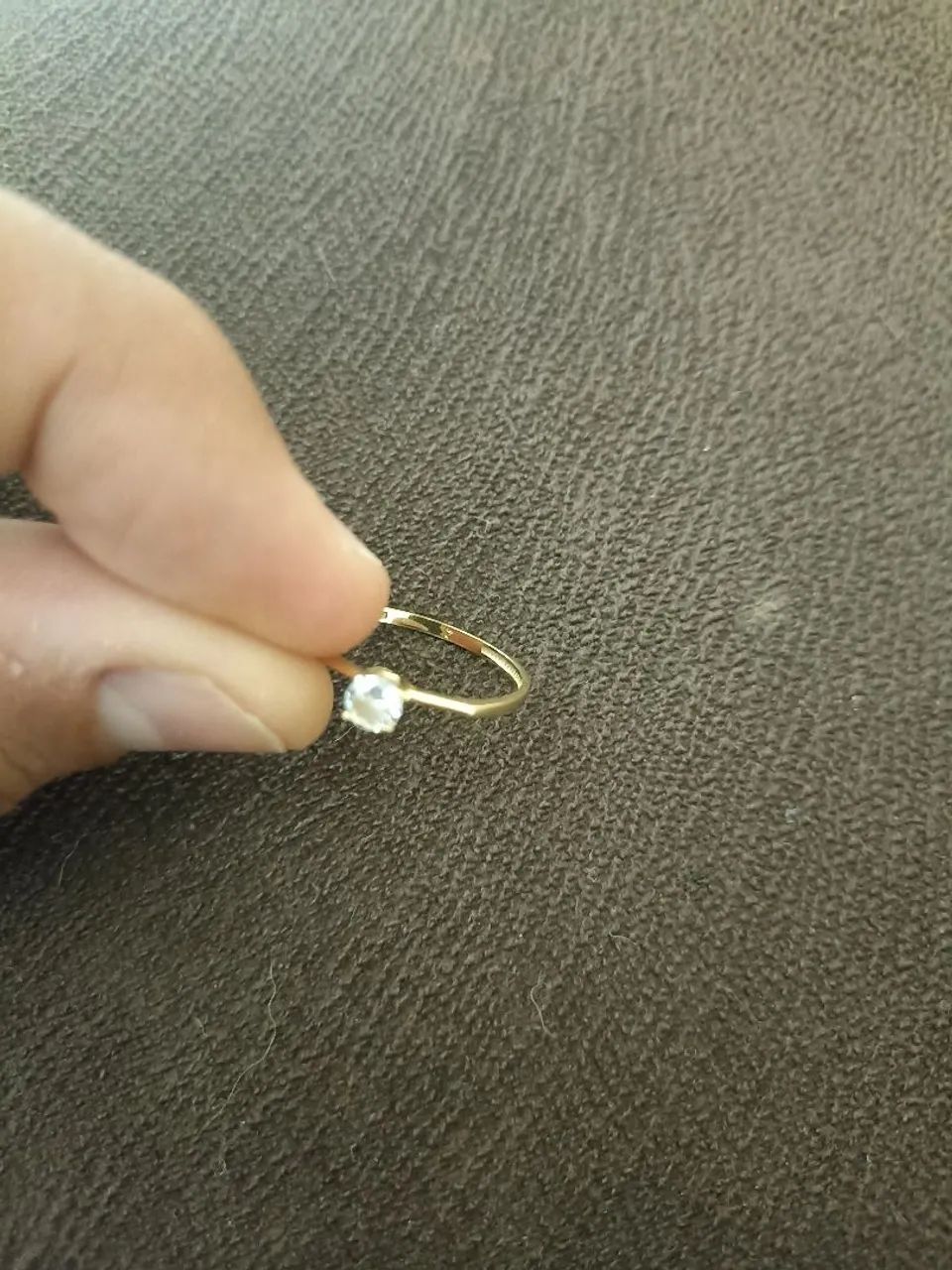 Anel de ouro solit ário  - Foto 2