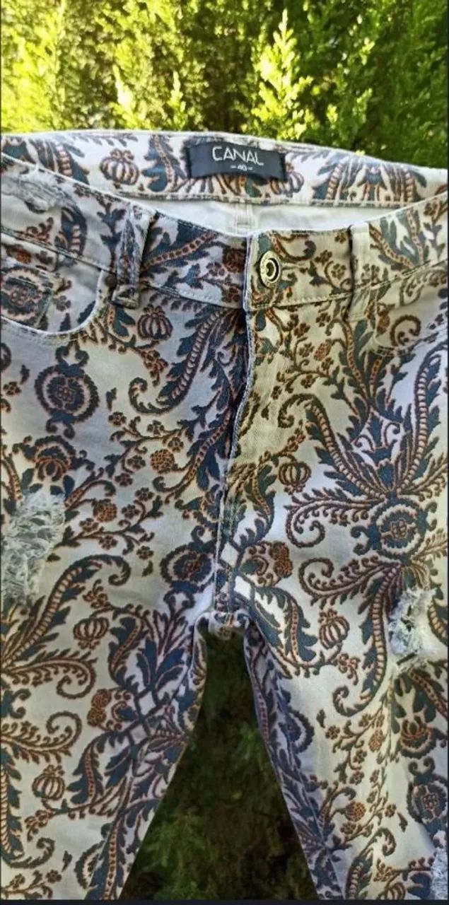 Calça Canal boot cut estampada - Foto 3