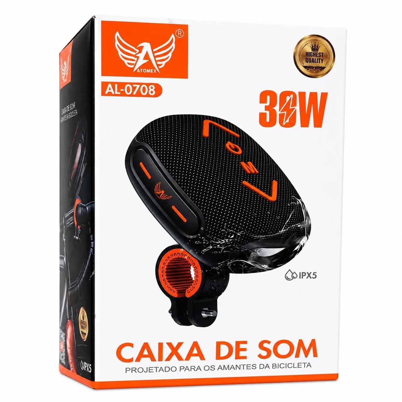 CAIXA DE SOM BLUETOOTH PARA BICICLETA 30W