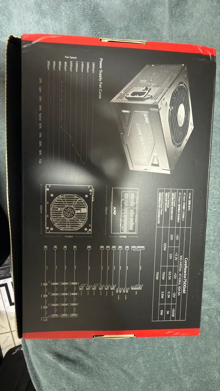 Fonte modular XPG 750w gold - Foto 5