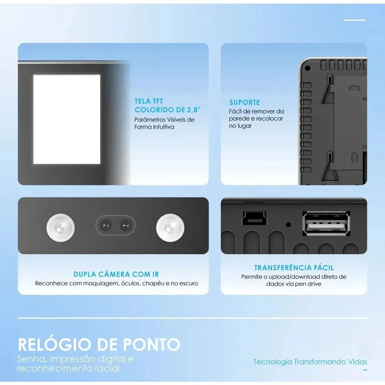 Relógio de ponto eletrônico e facial  - Foto 4