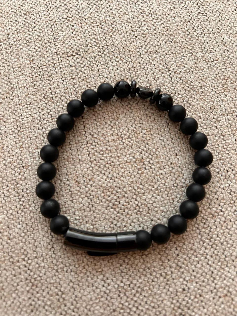 Pulseira Life by Vivara em Aço com Ágata Preta  - Foto 2