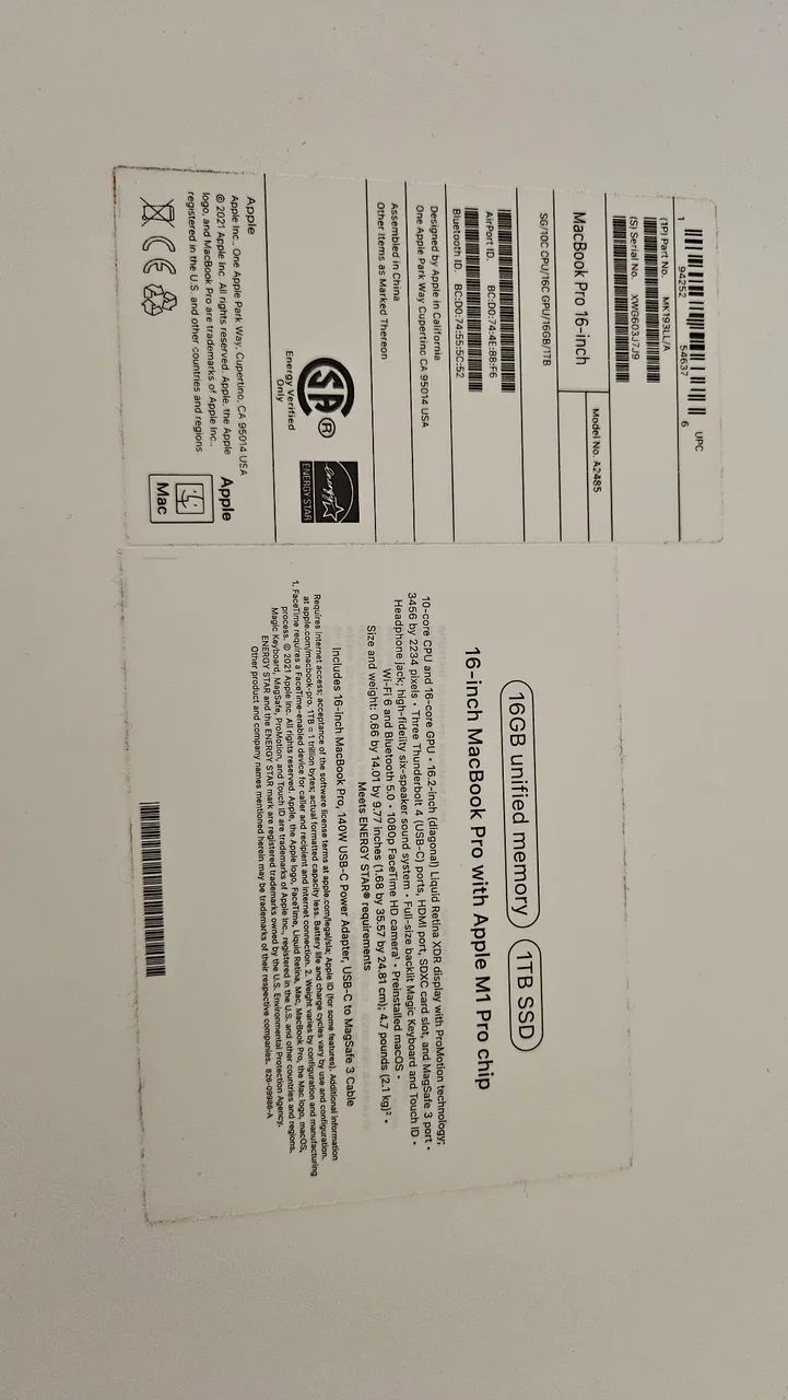 Macbook Pro M1 16GB RAM 1TB SSD 16 polegadas - Foto 3