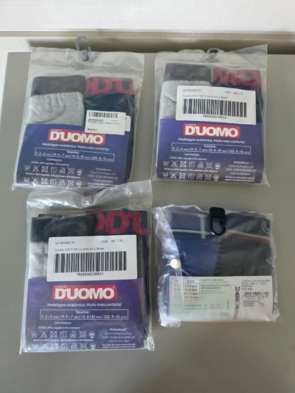 Cuecas Menino Kit 4 Unidades P - Lupo e Duomo - Foto 2