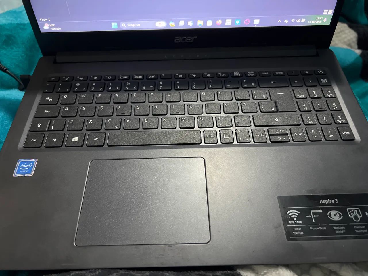 Notebook aspire 3 Intel celeron N4020 4gb ram 128gb 