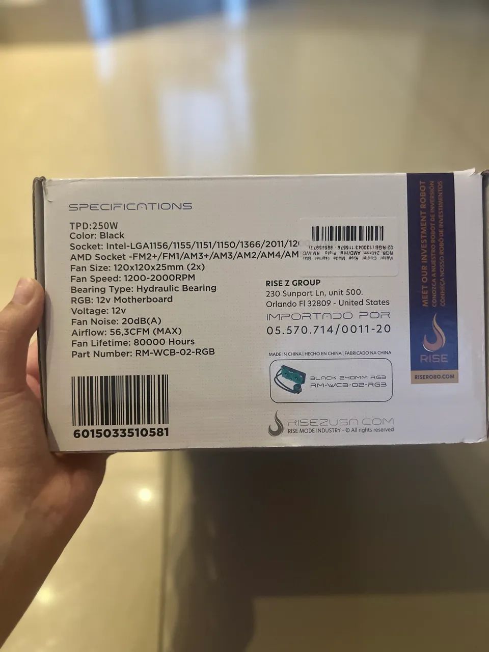 water cooler Rise Mode Black 240mm RGB - Foto 2