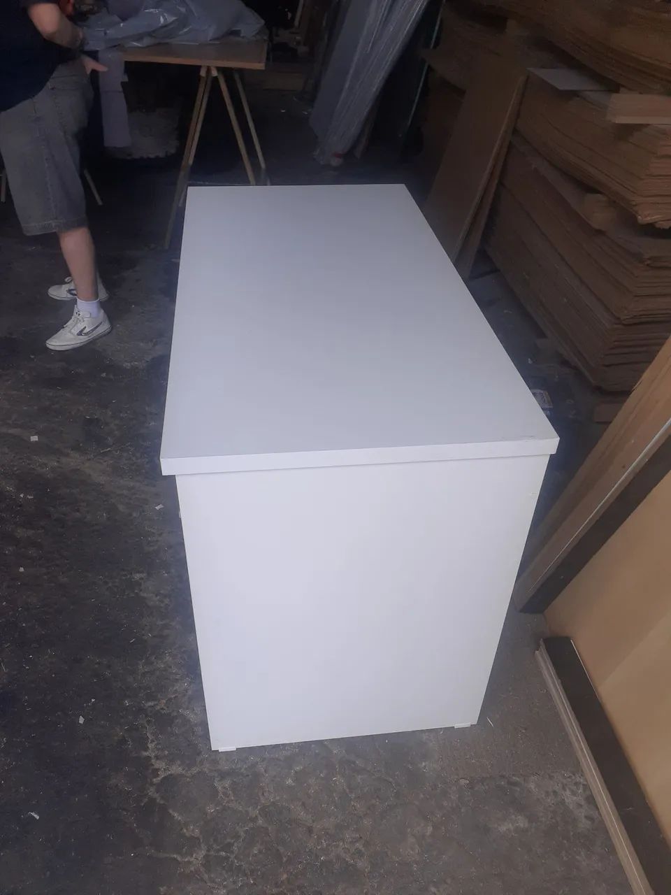 Mesa escritório branca reforçada  - Foto 3