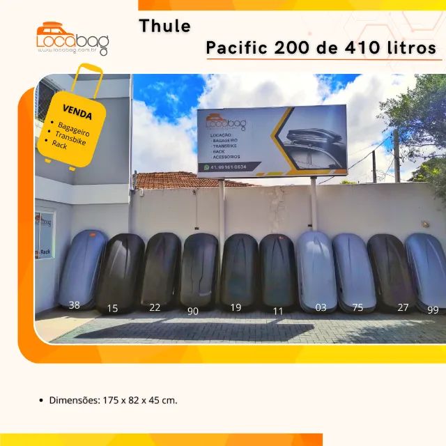 Bagageiros Thule Pacific 200 (410L) - Diversos Estados e Cores