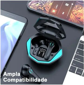 Fone De Ouvido Bluetooth Gamer Sem Fio Com Led Microfon Rs29 - Foto 2