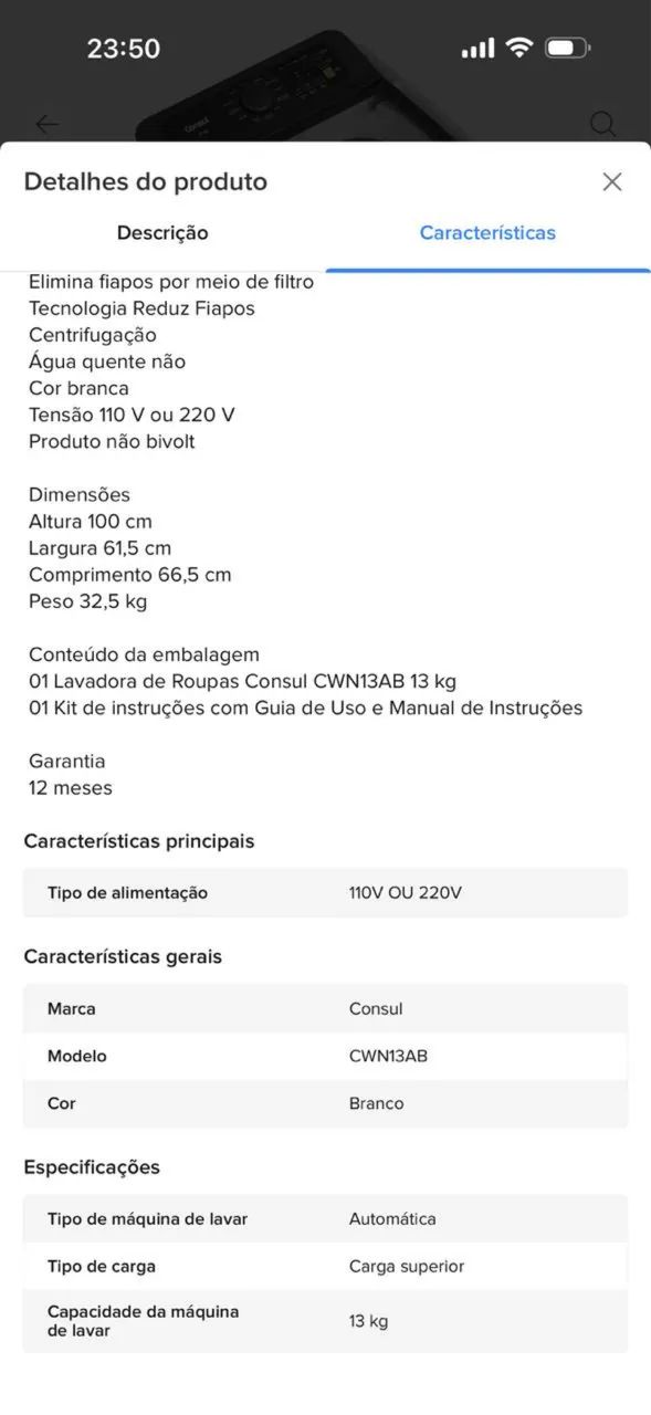 Máquina de Lavar Roupa Consul 13Kg - Foto 5