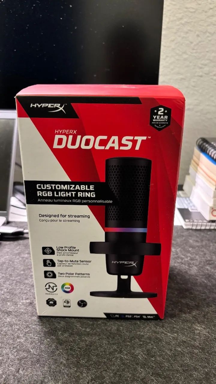 Microfone de mesa HyperX DuoCast - Foto 5