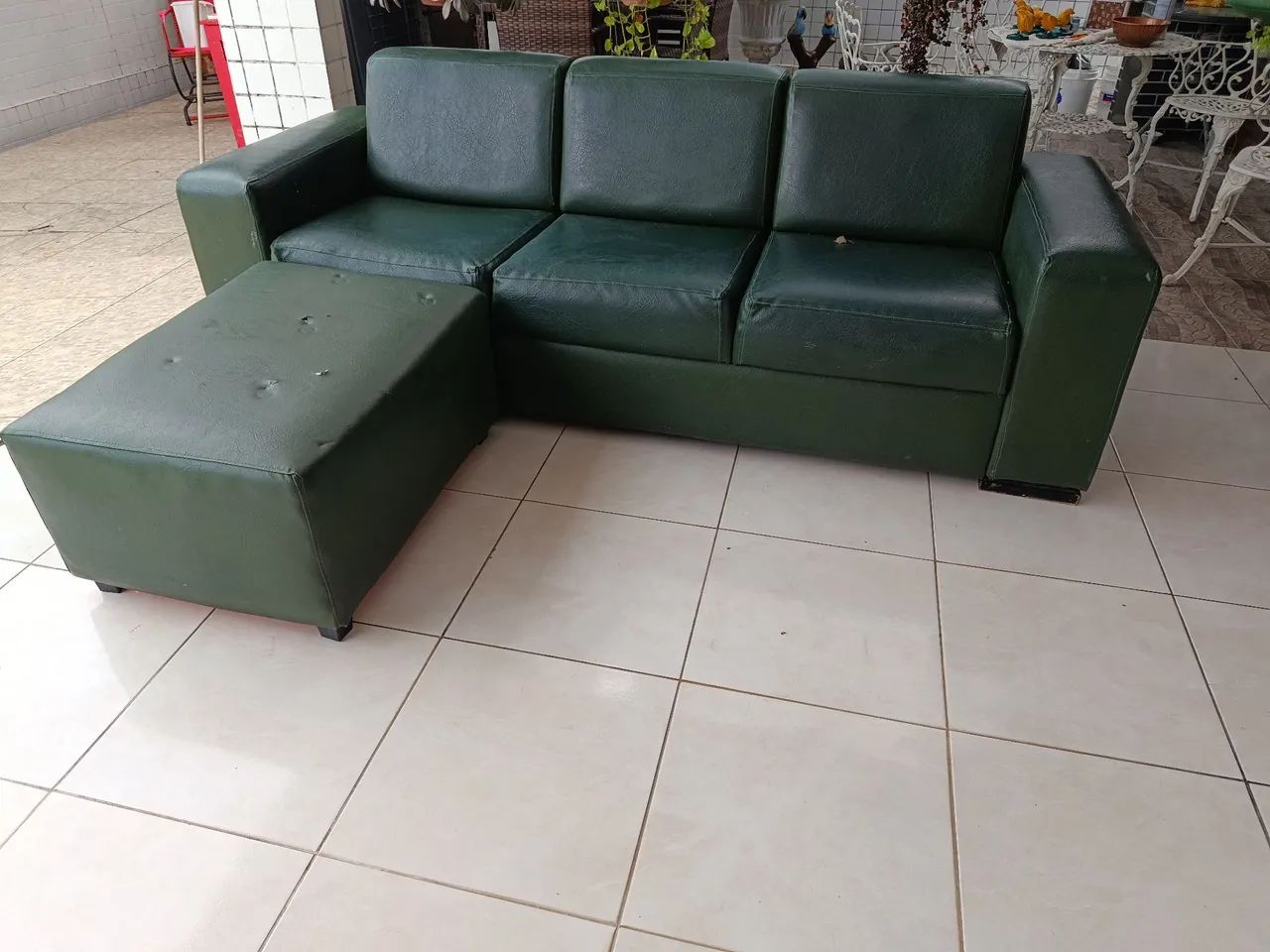 Sofá grande,courino