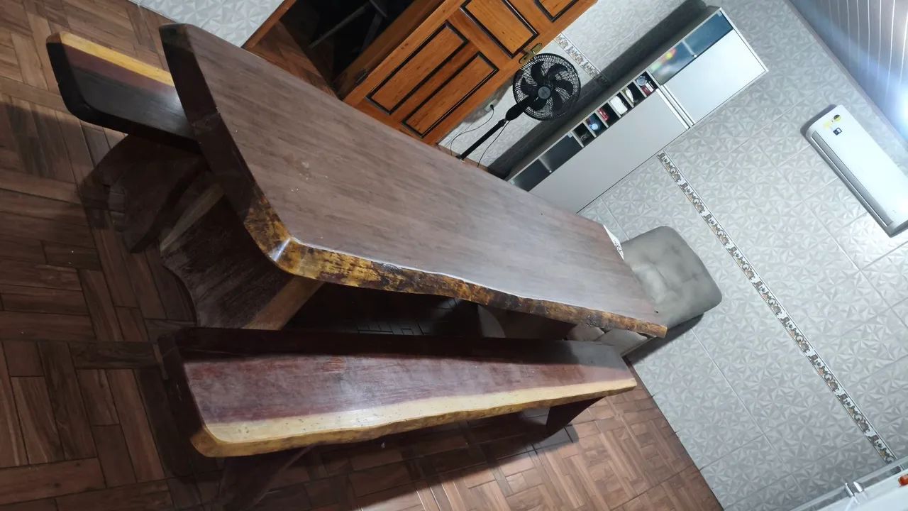 MESA MACIÇA RÚSTICA. - Foto 3