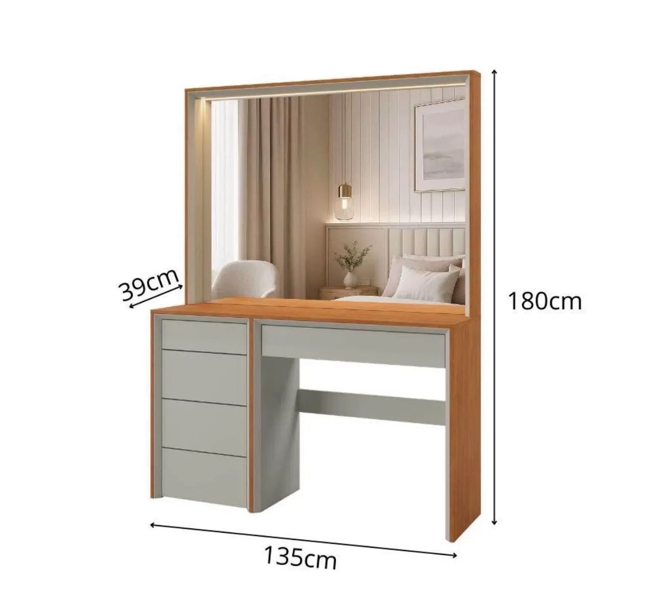 Penteadeira premium 100% MDF 12x R$ 191,66